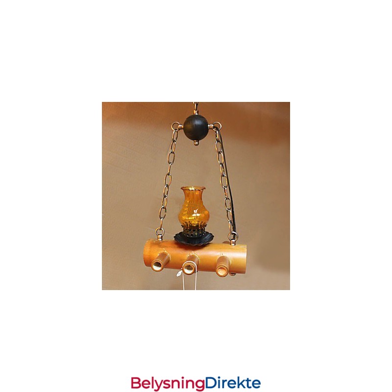 Amerikansk Landlig Antikk Bambus Lysekrone Med Ett Hode