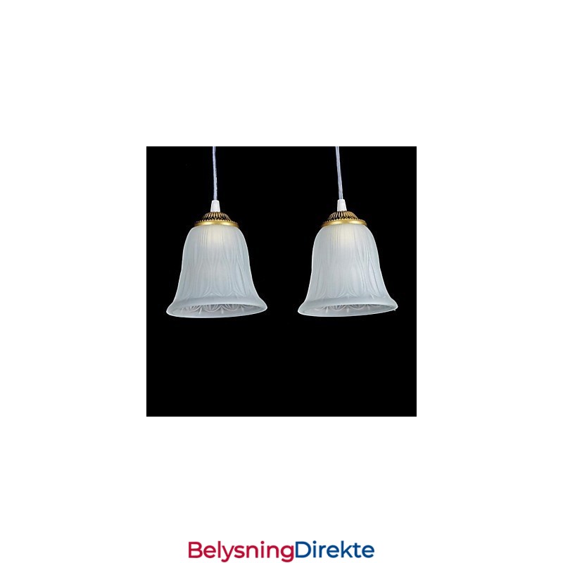 Bronse Anheng Med Tre Lys Mønster Glassskjerm Europeisk Retro Klassisk