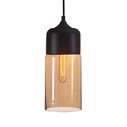 Westmenlights Elegant Flaskeskjerm Diy Taklampe Glass Pendelbelysning Edison Pære Hjem