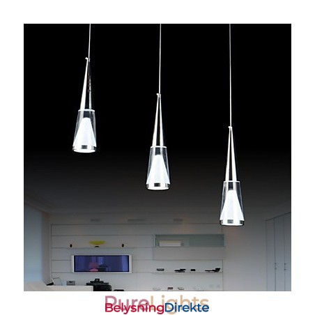 3 Lys Anhengslampe Moderne Samtidskunst Metall