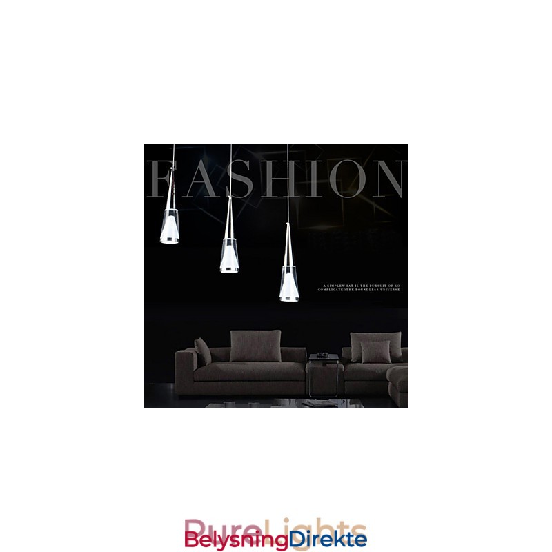 3 Lys Anhengslampe Moderne Samtidskunst Metall