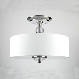 Moderne, Stilig Pendellampe Med 3 Lys Og Flanellskjerm