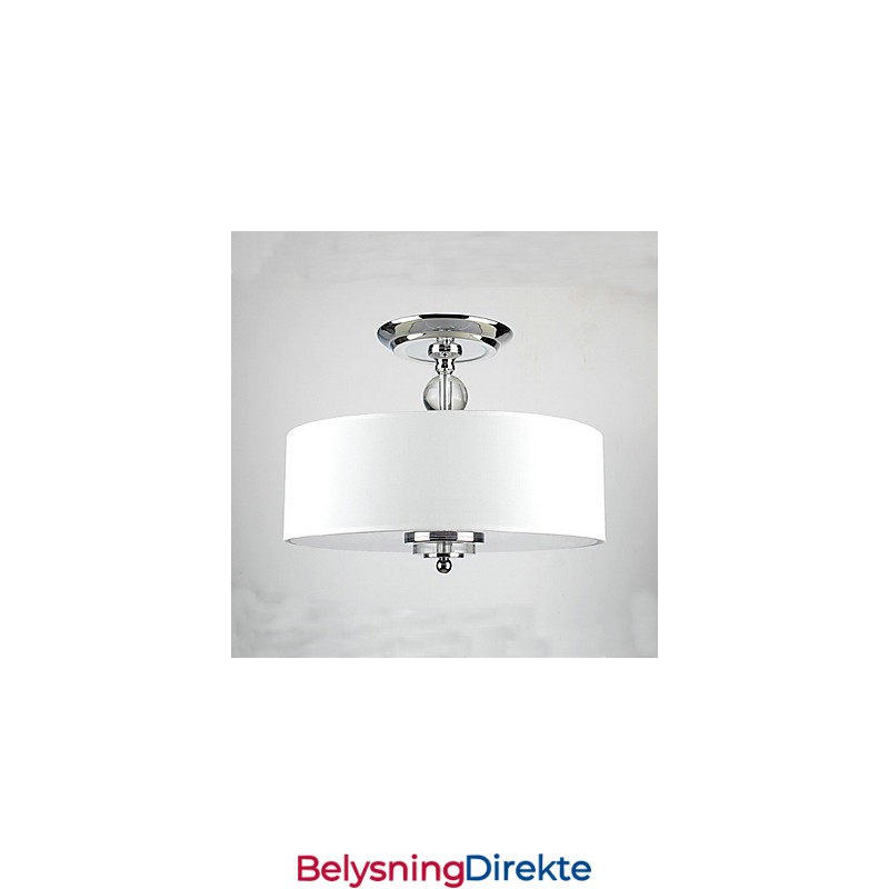 Moderne, Stilig Pendellampe Med 3 Lys Og Flanellskjerm