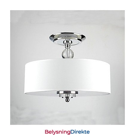 Moderne, Stilig Pendellampe Med 3 Lys Og Flanellskjerm