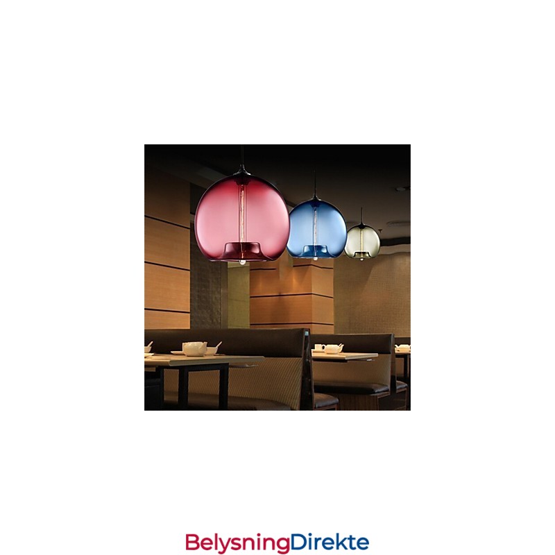 Retro Kreativ Pendellampe I Glass Med Ett Hode, Kafé I Gullfiskskålen