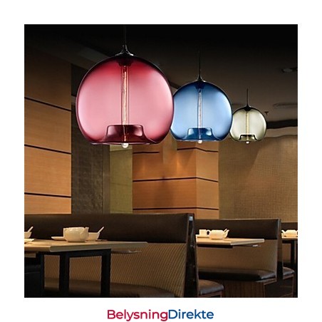 Retro Kreativ Pendellampe I Glass Med Ett Hode, Kafé I Gullfiskskålen