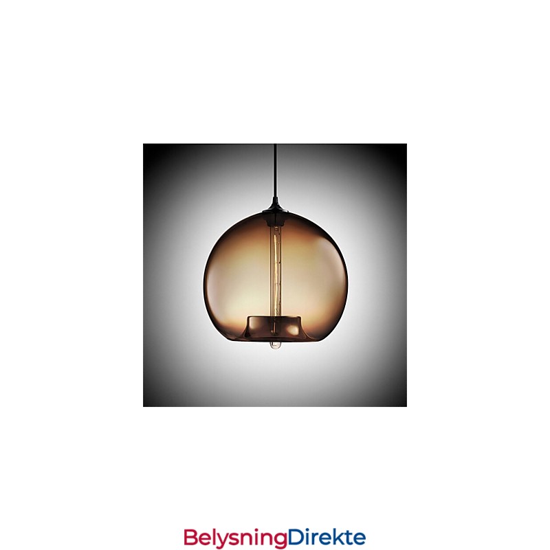 Retro Kreativ Pendellampe I Glass Med Ett Hode, Kafé I Gullfiskskålen