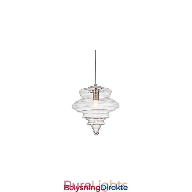 Pendellampe 1 Lys Modern Simplicity Fargeløst Klart Glass