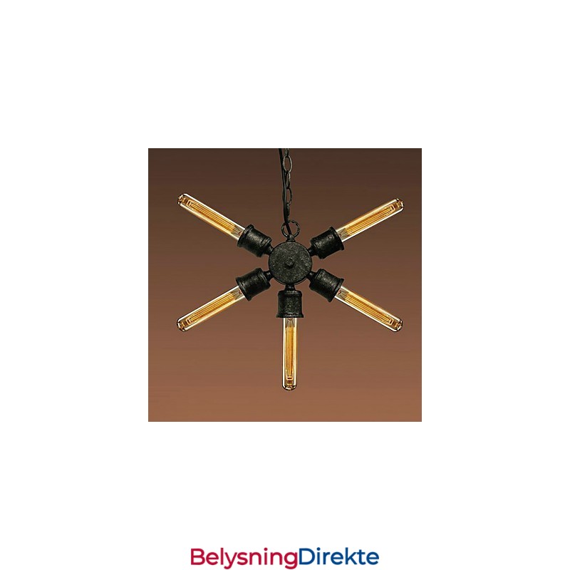 Retro Maleri Metall Pendellampe