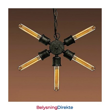 Retro Maleri Metall Pendellampe