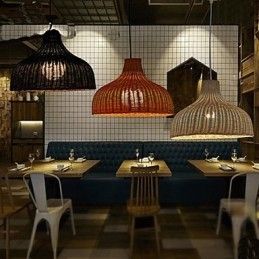 To Ri Creative Simple Single Head Bambus Lysekrone