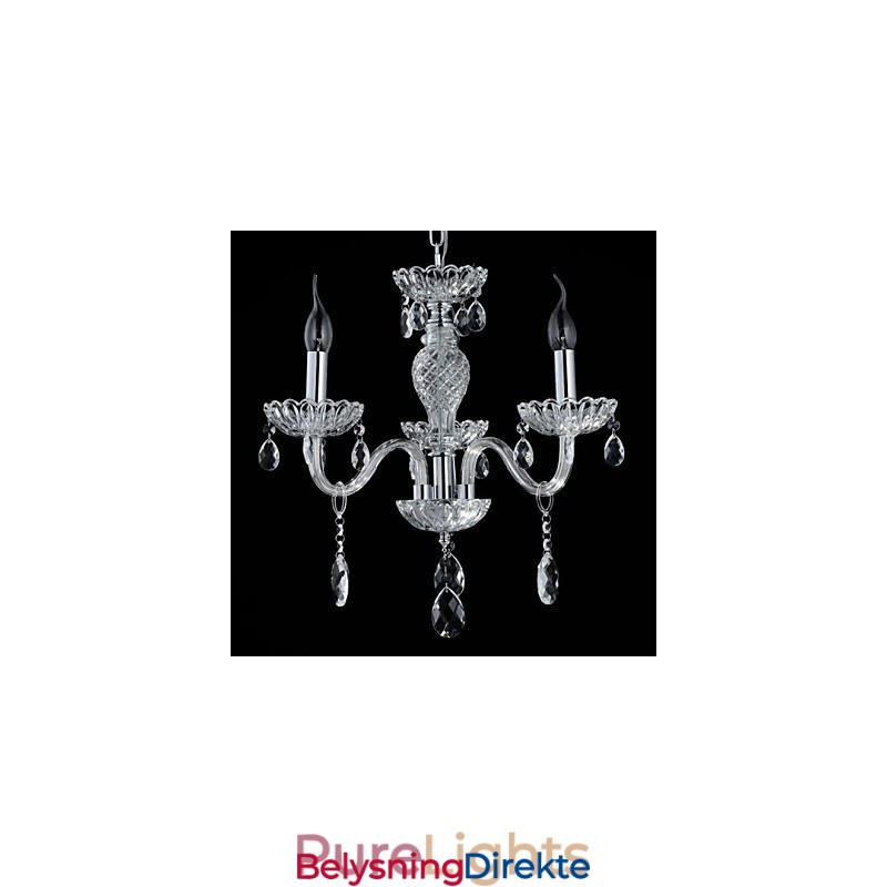6 Lys I Palassstil Med Glasslysekrone Og Stearinlyspære