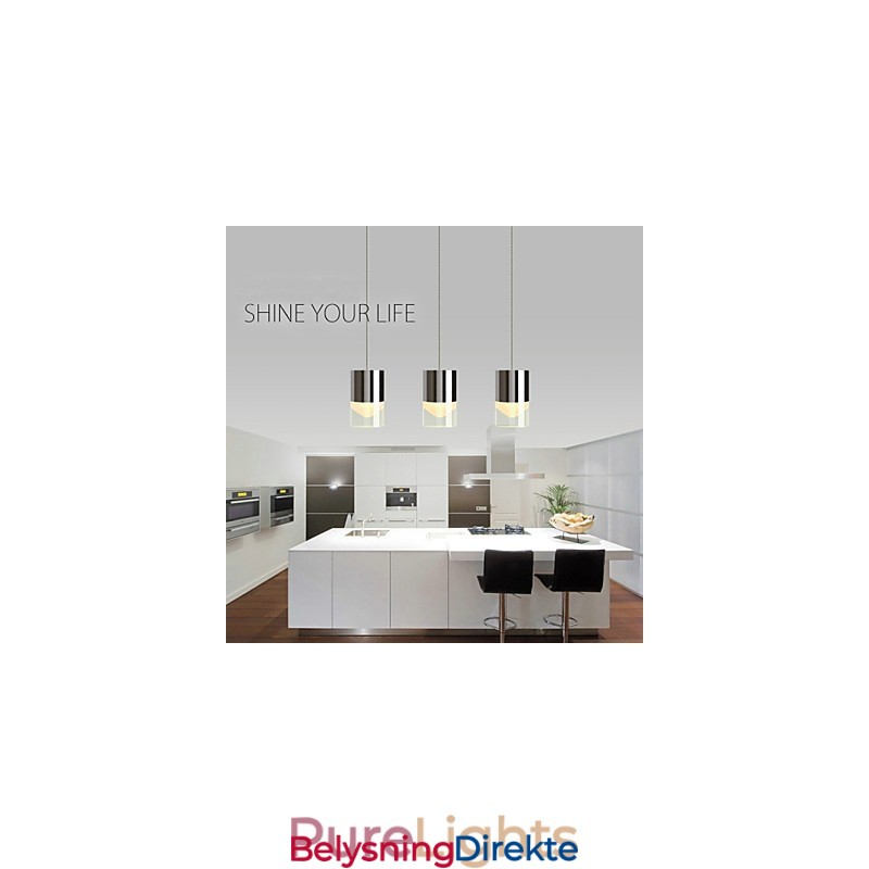 3 Lys Anhengslampe Moderne Samtidskunst Metall