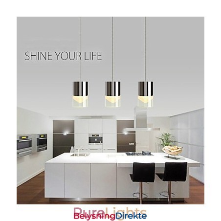 3 Lys Anhengslampe Moderne Samtidskunst Metall