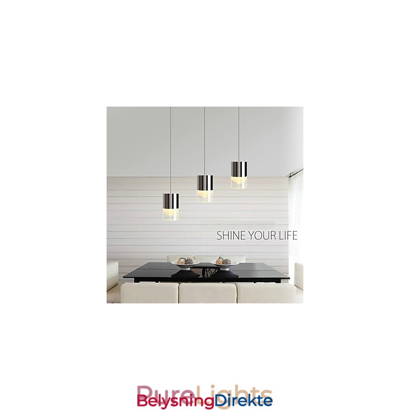 3 Lys Anhengslampe Moderne Samtidskunst Metall