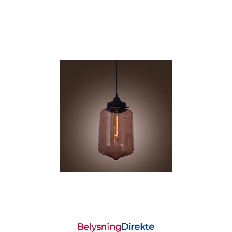 70W Moderne Glasspendellampe I Gjennomsiktig Flaskedesign