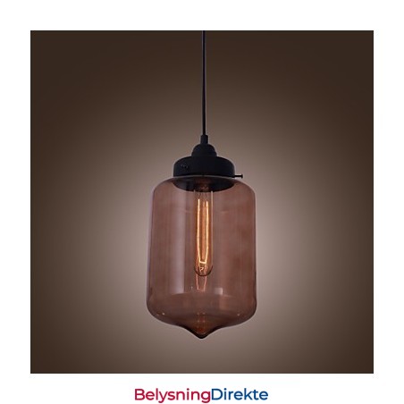 70W Moderne Glasspendellampe I Gjennomsiktig Flaskedesign