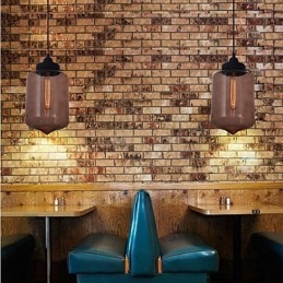 70W Moderne Glasspendellampe I Gjennomsiktig Flaskedesign