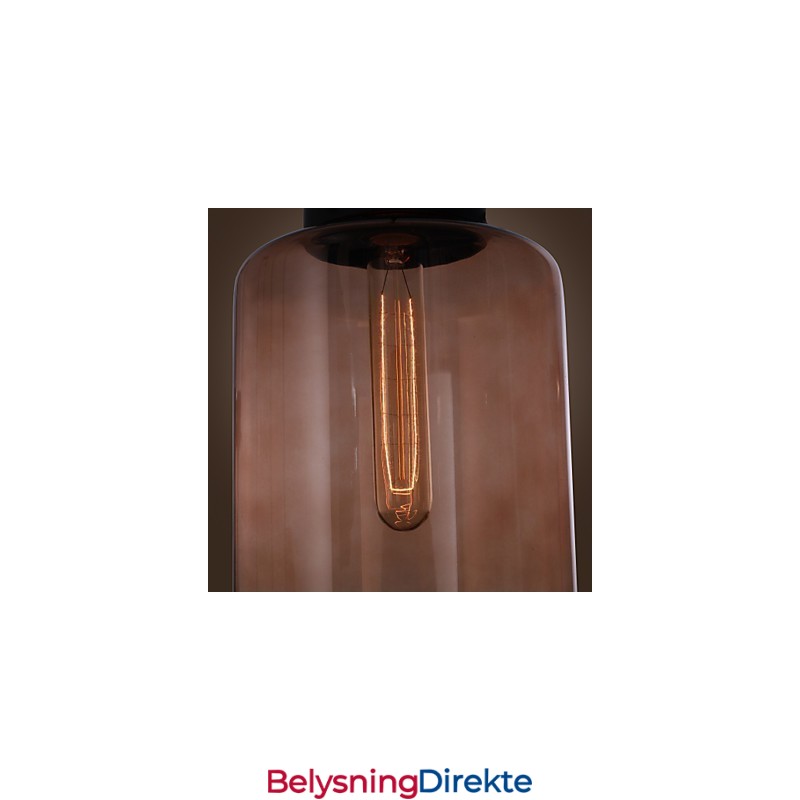 70W Moderne Glasspendellampe I Gjennomsiktig Flaskedesign