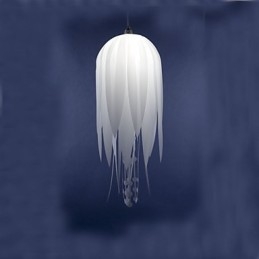 Pendellampe Moderne Minimalistisk Hvit 1 Lys Metall Og