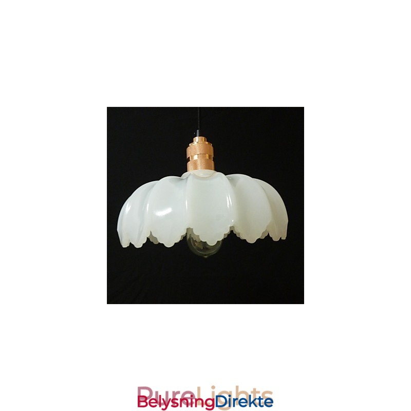 Kreativ Retro Gammel Shanghai Blomsterloungelysekrone I Glass