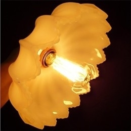 Kreativ Retro Gammel Shanghai Blomsterloungelysekrone I Glass