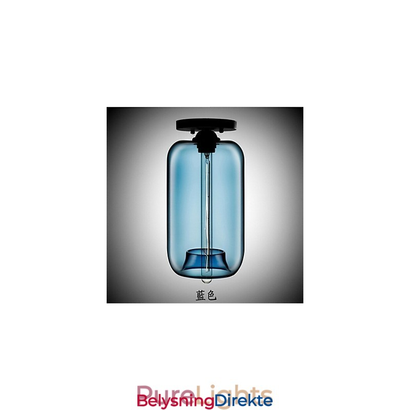 Retro Kreativ Pendellampe I Glass Med Ett Hode, Kafé I Gullfiskskålen