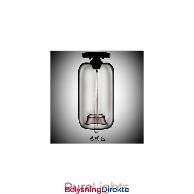 Retro Kreativ Pendellampe I Glass Med Ett Hode, Kafé I Gullfiskskålen