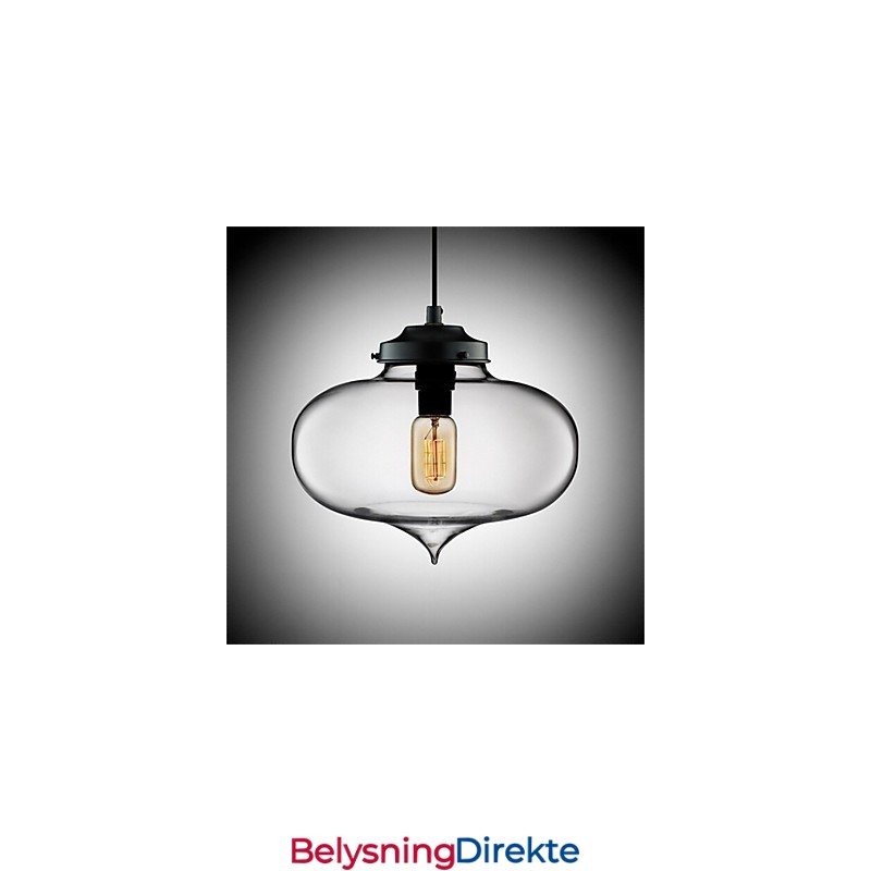 Retro Kreativ Pendellampe I Glass Med Ett Hode, Kafé I Gullfiskskålen