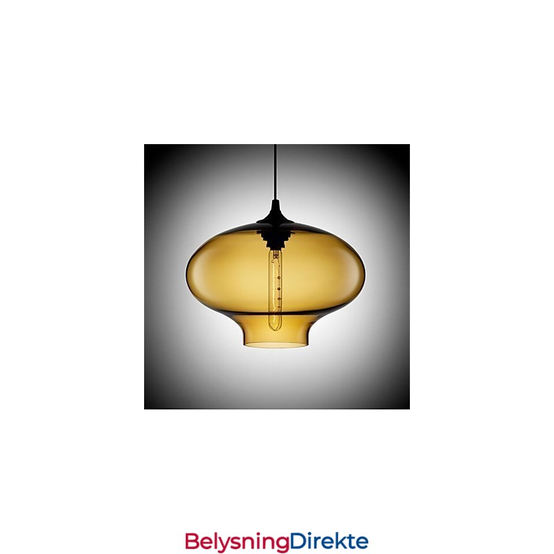 Retro Kreativ Pendellampe I Glass Med Ett Hode, Kafé I Gullfiskskålen