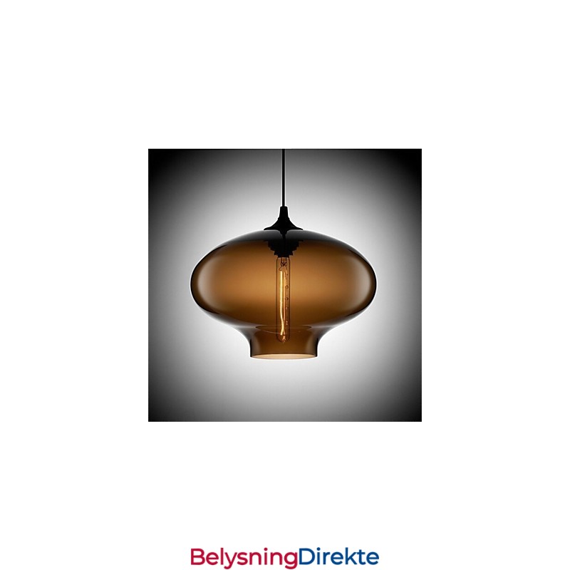 Retro Kreativ Pendellampe I Glass Med Ett Hode, Kafé I Gullfiskskålen