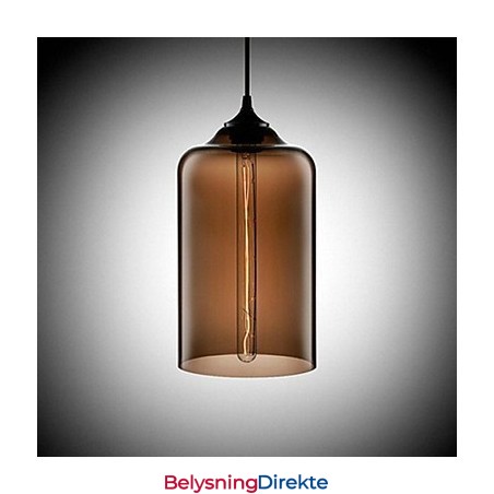 Flaskedesign Pendellampe Med 1 Lys, Konsis Jernmaling