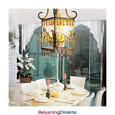 Landlig Av Europeisk Type Droplight Amerikansk Landlig Rektangulær Skalllampe Verandalampe