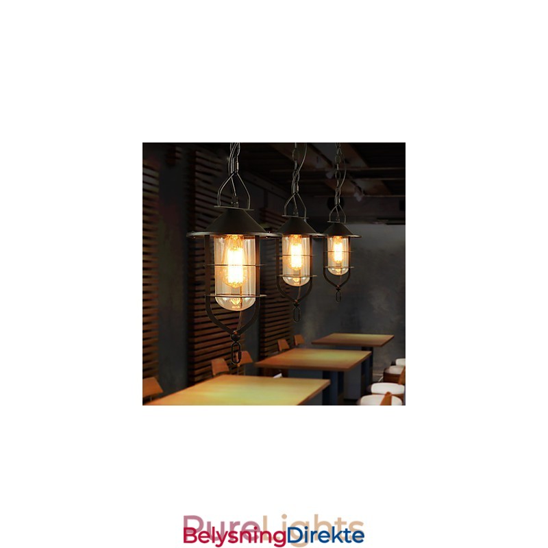 Retro Mini-Stil Maleri Metall Pendellampe