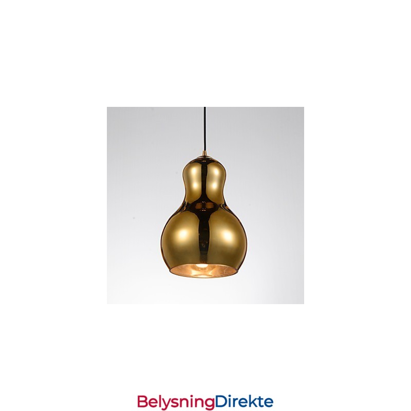 Kalebasformet Pendellampe 1 Lys Moderne Simplicity Gyllen Krom Rosegull Rav Røykgrå Glass Og Karbonstål