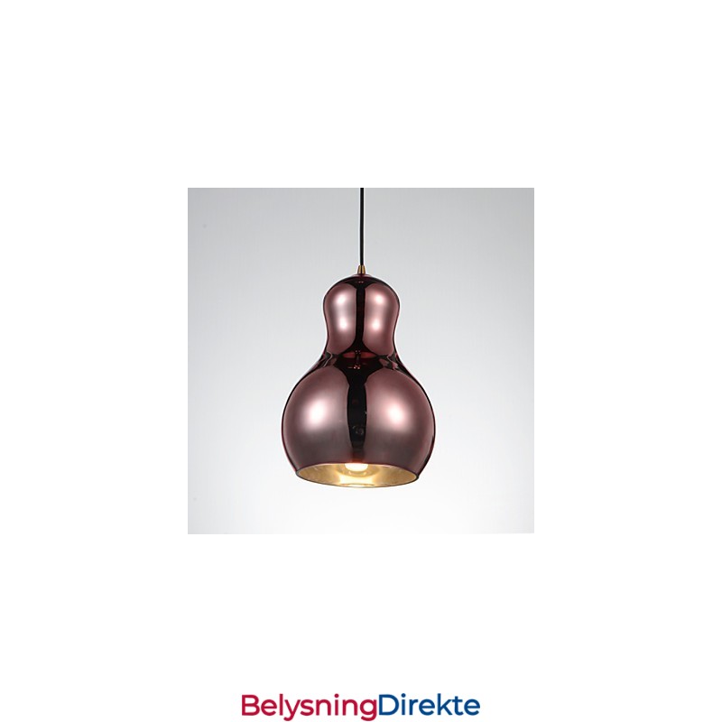Kalebasformet Pendellampe 1 Lys Moderne Simplicity Gyllen Krom Rosegull Rav Røykgrå Glass Og Karbonstål