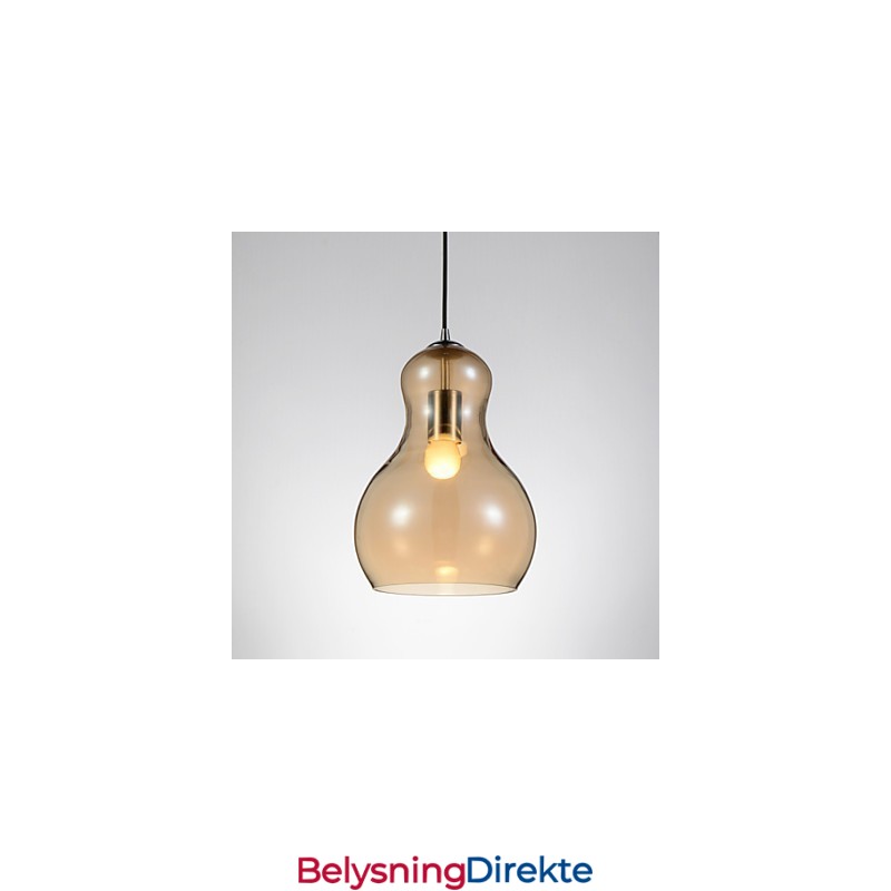 Kalebasformet Pendellampe 1 Lys Moderne Simplicity Gyllen Krom Rosegull Rav Røykgrå Glass Og Karbonstål