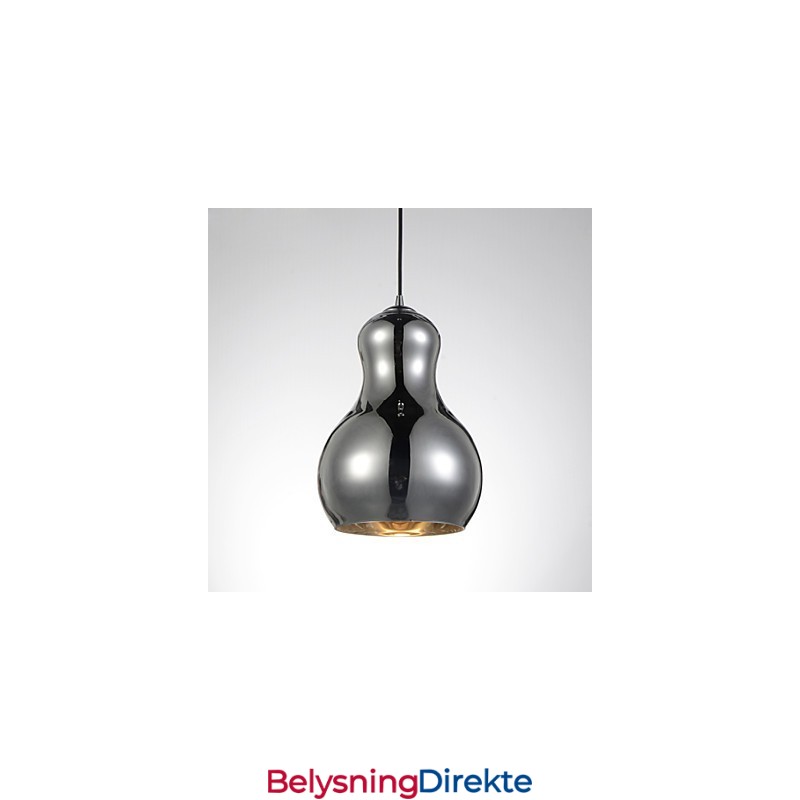 Kalebasformet Pendellampe 1 Lys Moderne Simplicity Gyllen Krom Rosegull Rav Røykgrå Glass Og Karbonstål