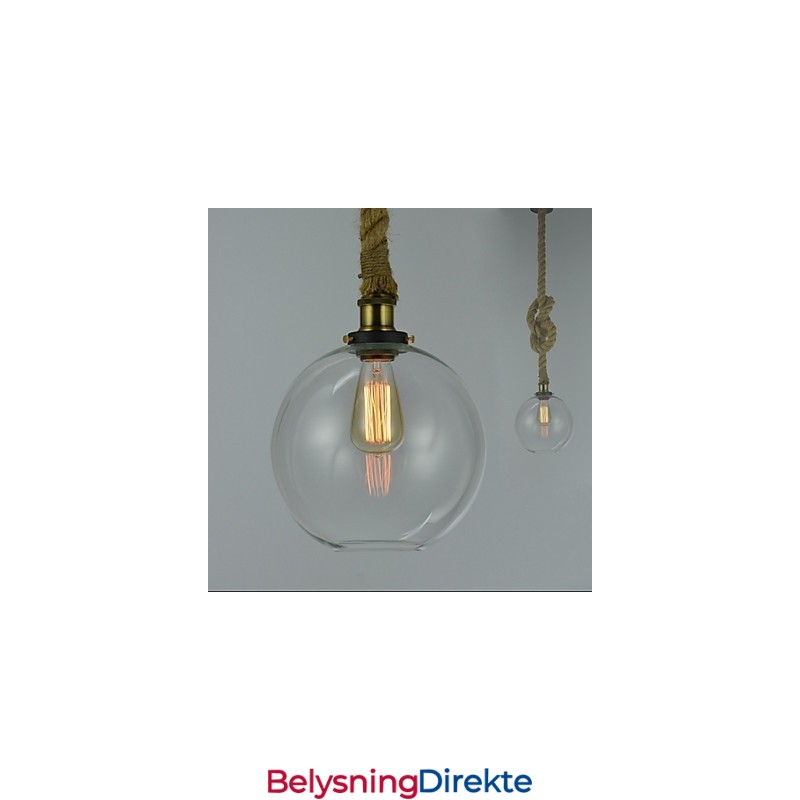 Amerikansk Landlig Vintage Industriell Kreativ Glasslysekrone Enkelt Hodesnor
