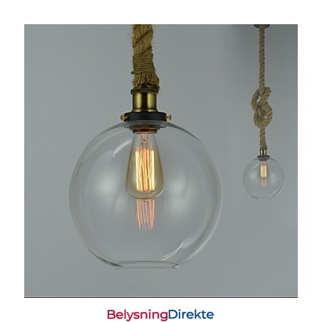 Amerikansk Landlig Vintage Industriell Kreativ Glasslysekrone Enkelt Hodesnor