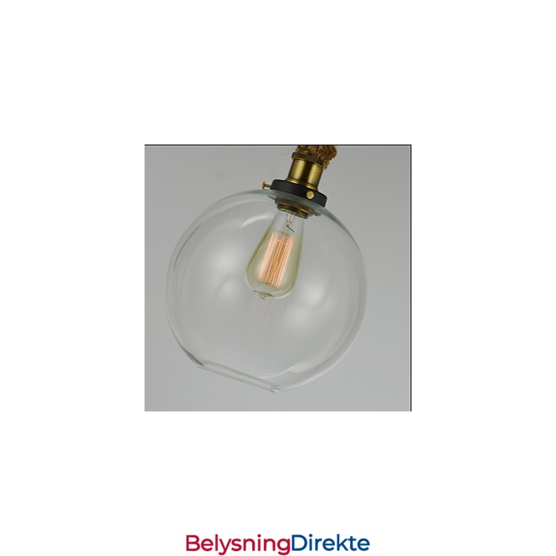 Amerikansk Landlig Vintage Industriell Kreativ Glasslysekrone Enkelt Hodesnor