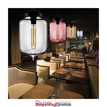 Retro Kreativ Pendellampe I Glass Med Ett Hode, Kafé I Gullfiskskålen