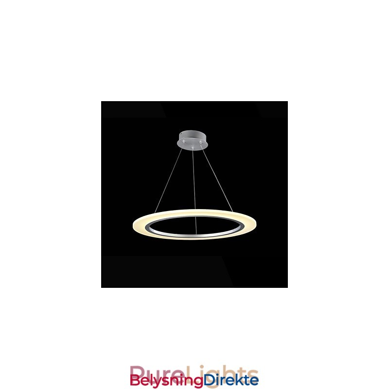 Anhengslampe Rund Taklysekrone Melkefargede Taklamper I Akryl Med Enkel Ring