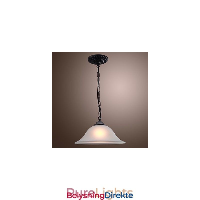 Tradisjonell Klassisk Skålformet Bronsehengelampe I Ministil