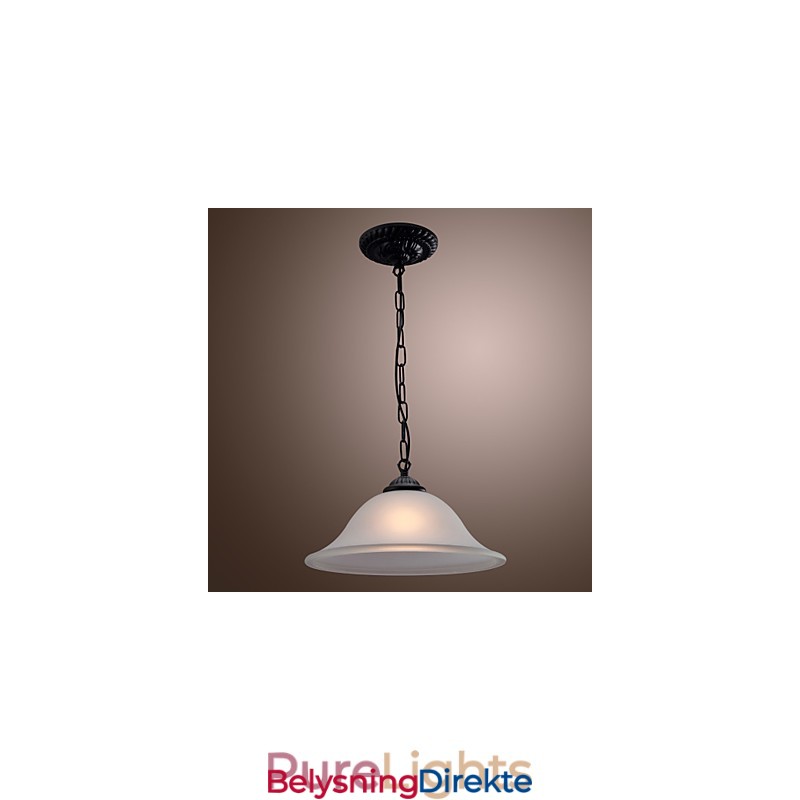 Tradisjonell Klassisk Skålformet Bronsehengelampe I Ministil