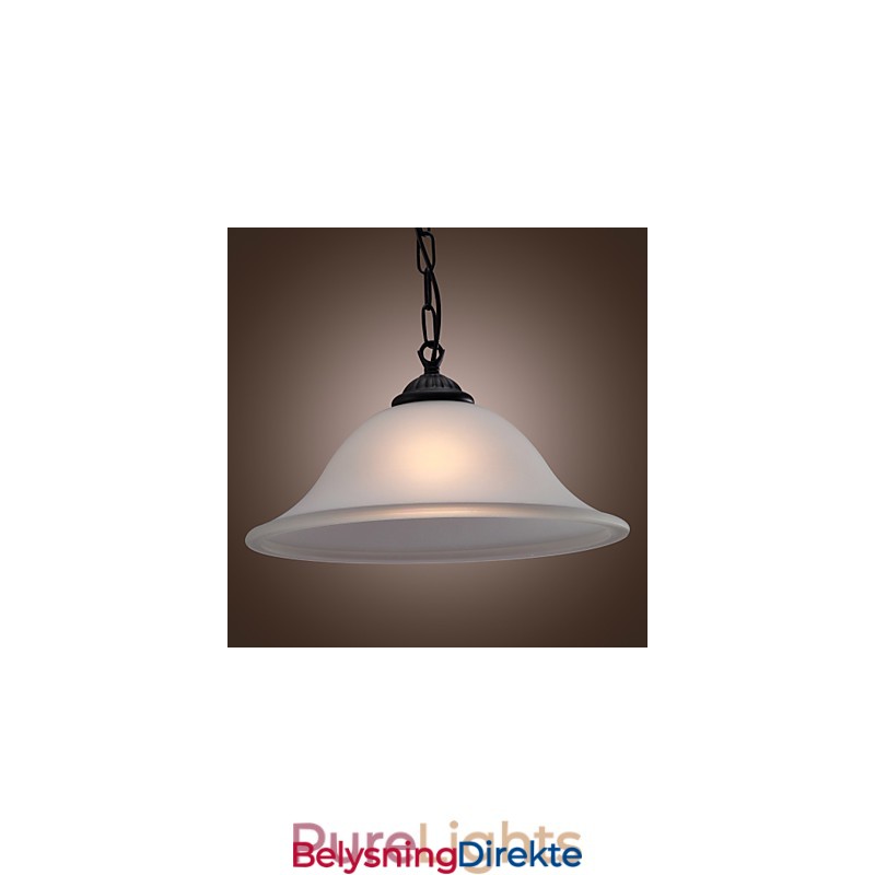 Tradisjonell Klassisk Skålformet Bronsehengelampe I Ministil