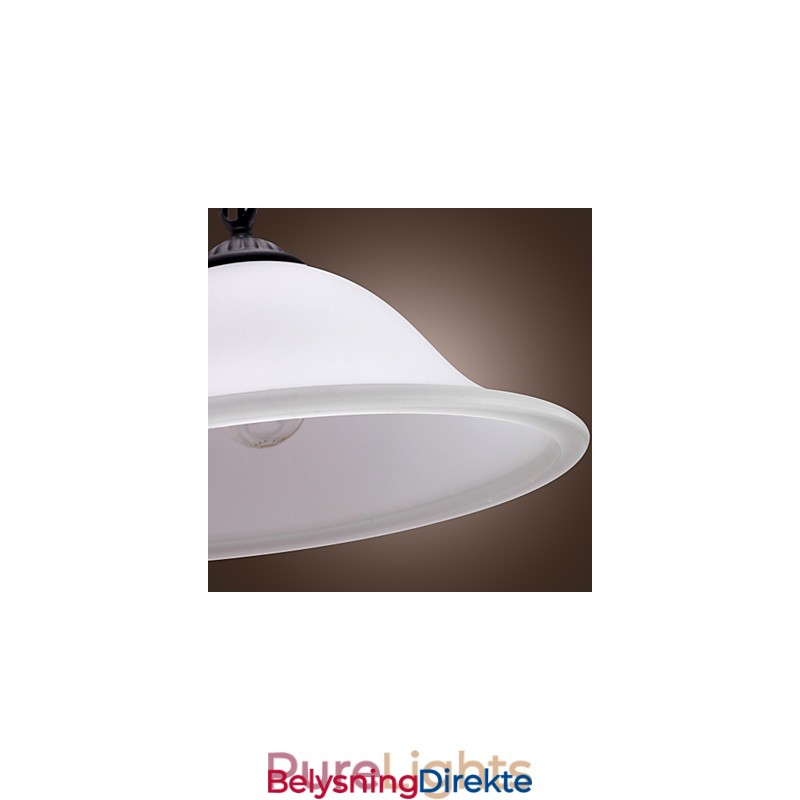 Tradisjonell Klassisk Skålformet Bronsehengelampe I Ministil