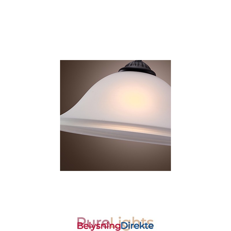 Tradisjonell Klassisk Skålformet Bronsehengelampe I Ministil