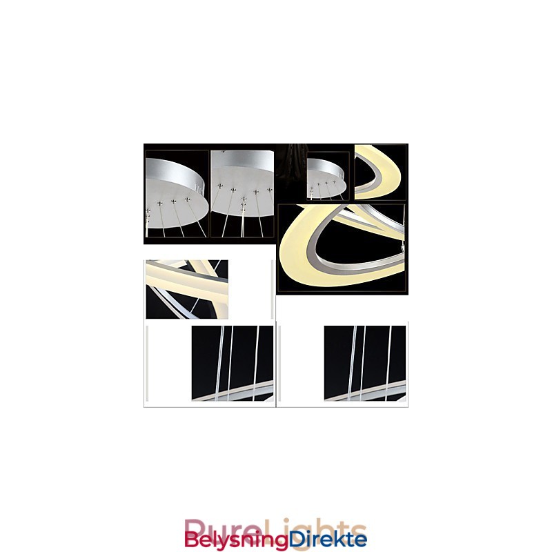 Anhengslampe Rund Taklysekrone Melkefargede Taklamper I Akryl Med Enkel Ring