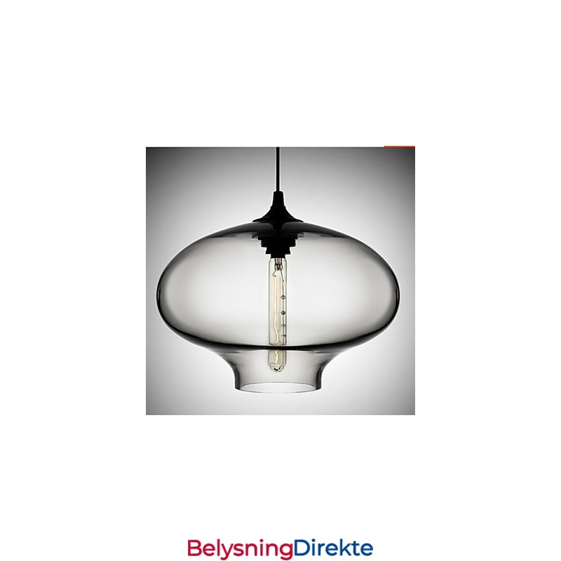 1 Lys Moderne Glass Hvit Og Blå Gjennomsiktig Pendellampe